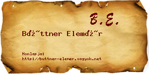 Büttner Elemér névjegykártya